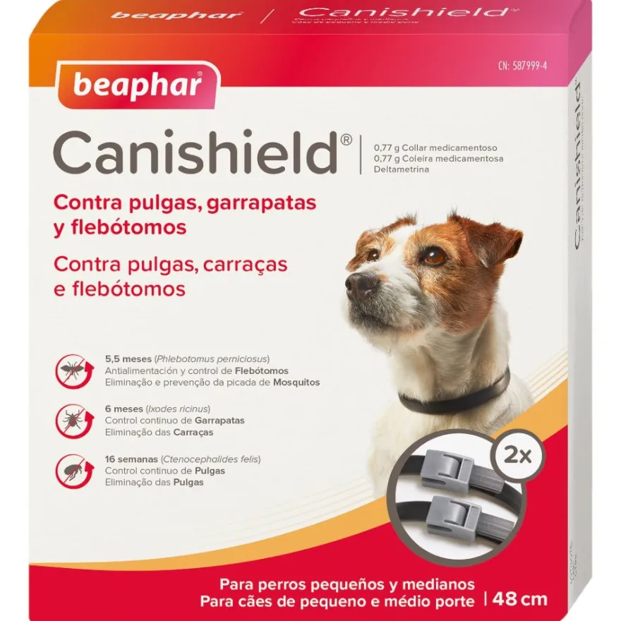 Beaphar Canishield Collar Antiparasitario Perro 48 cm Pack 2 ud
