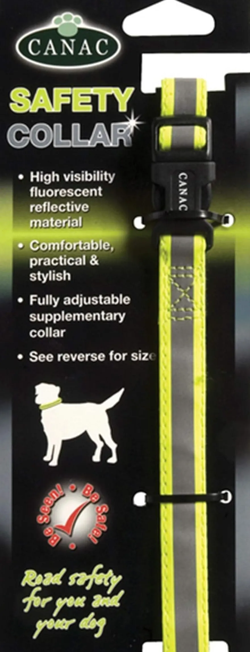 Beaphar Collar de Seguridad Reflectante Amarillo M/L 1 ud