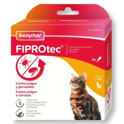 Beaphar Fiprotec Spot On Gato Antiparasitario 4 Pipetas