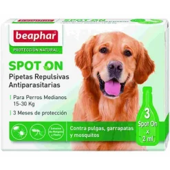 Beaphar Pipetas Repulsivas Antiparasitarias Perro Mediano 3 uds
