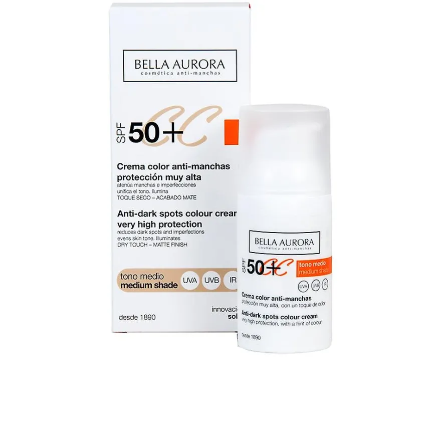 Bella Aurora CC Cream Antimanchas SPF50+ Tono Medio