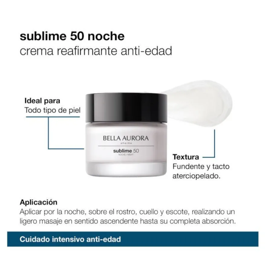 BELLA AURORA Sublime 50 Crema Reafirmante Noche 50ml