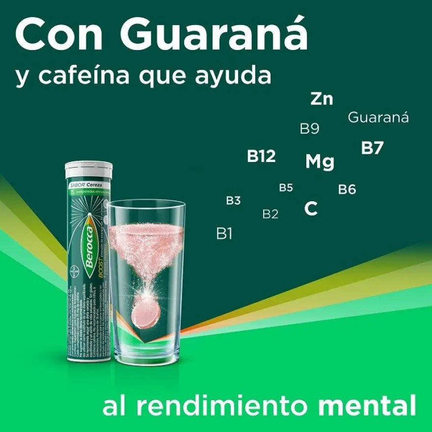 BEROCCA BOOST Guaraná 30 Comprimidos Efervescentes