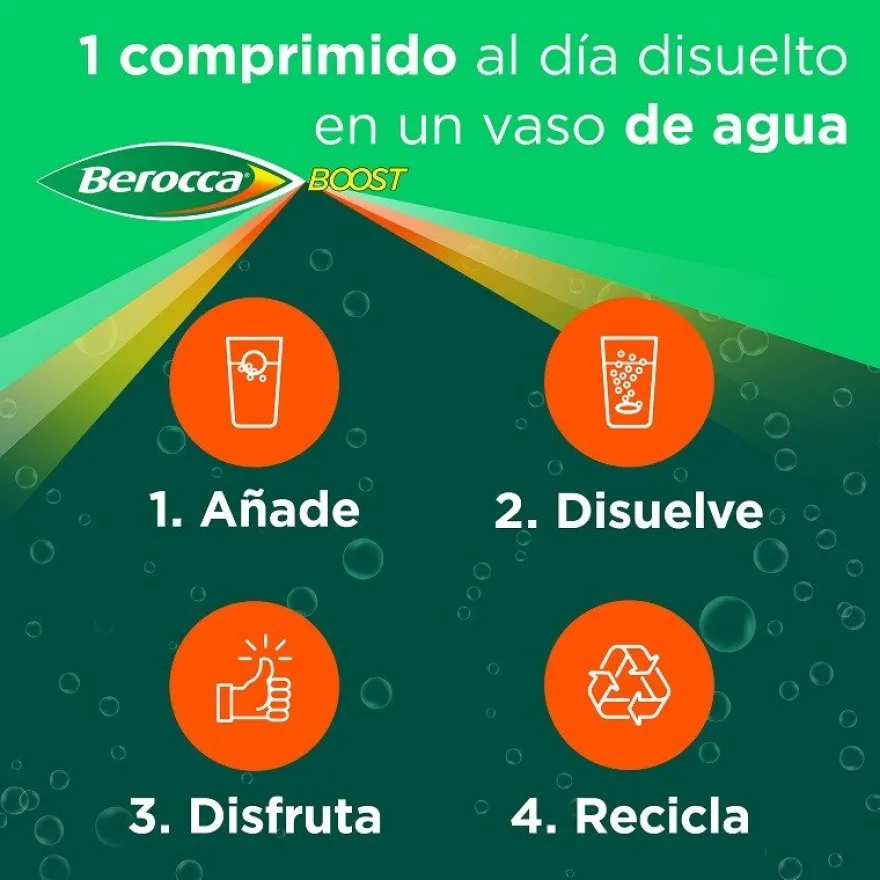 BEROCCA BOOST Guaraná 30 Comprimidos Efervescentes