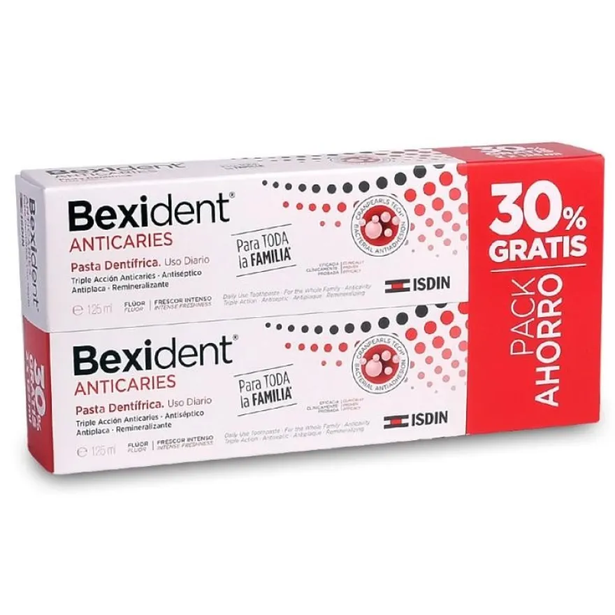 BEXIDENT Anticaries Pasta Dentífrica 2x125ml