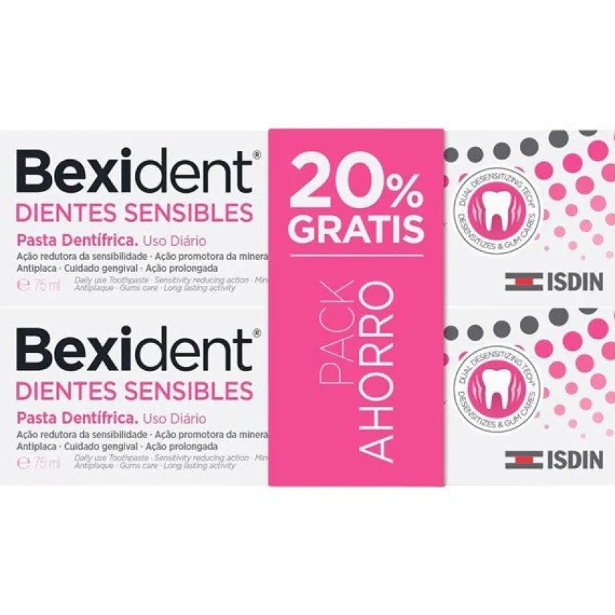 BEXIDENT Dientes Sensibles Pasta Dentífrica 2x75ML
