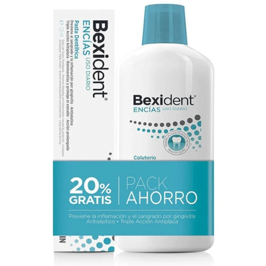 BEXIDENT Pack Encías Colutorio 500ml + pasta 125ml