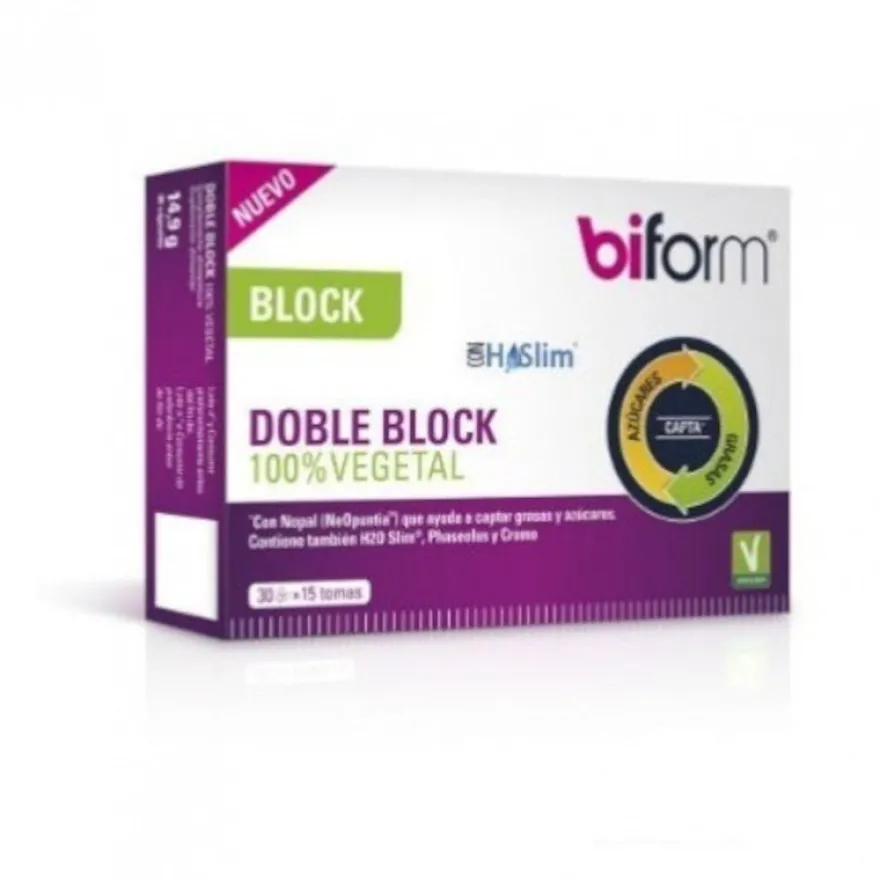 Biform Doble Block 100% Vegano 30 Cápsulas