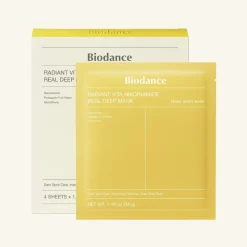 Biodance Radiant Vita Niacinamide Real Deep Mask 4 uds