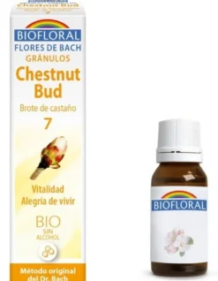 Biofloral Chestnut Bud - Brote de Castaño 7 (Vitalidad y Alegría de Vivir) Flores de Bach Bio Gránulos Sin Alcohol 9 g