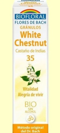 Biofloral White Chestnut - Castaño de Indias 35 (Vitalidad y Alegría de Vivir) Flores de Bach Bio Gránulos Sin Alcohol 9 g