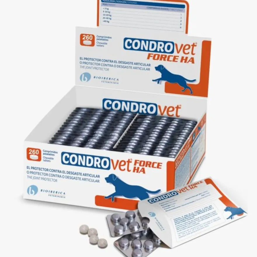 Bioiberica Condrovet Force HA Complemento Alimenticio 500 comprimidos