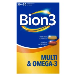 Bion3 Multi & Omega-3 Suplemento Multivitamínico 30 + 30 Cápsulas
