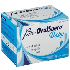 Bi-OralSuero Baby 4 + 4 Sobres + 1 Jeringuilla + 1 Vaso