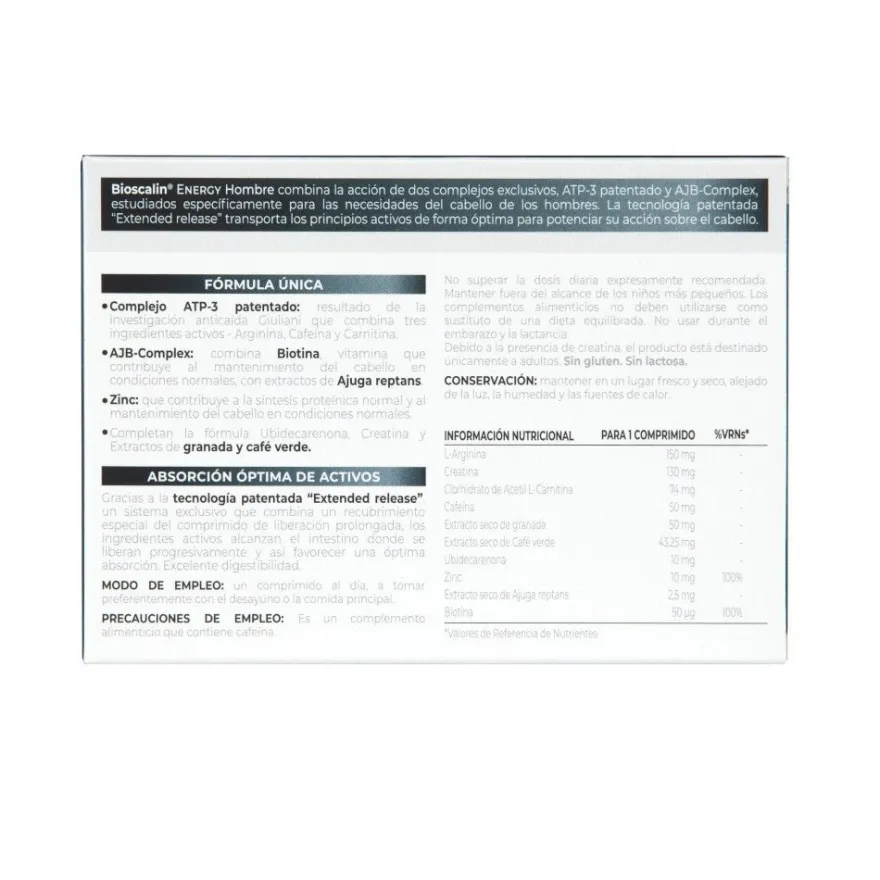 Bioscalin Energy Hombre 30 Comprimidos
