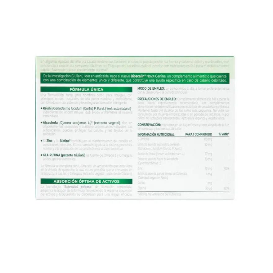 Bioscalin Novagenina 30 Comprimidos