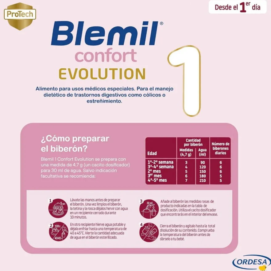 BLEMIL 1 Confort Evolution PACK AHORRO 6x800g