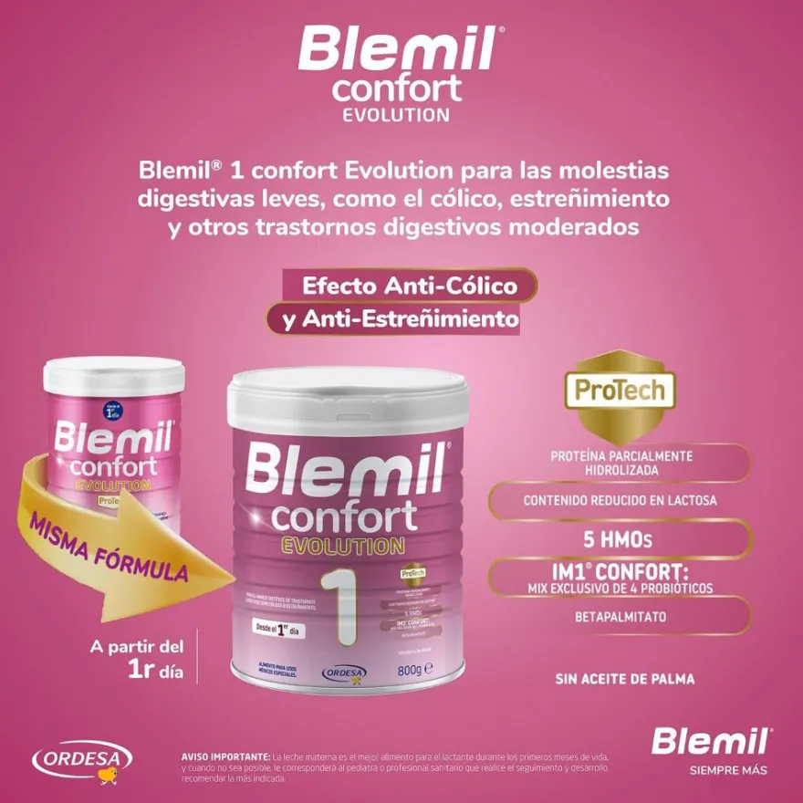 BLEMIL 1 Confort Evolution PACK AHORRO 6x800g