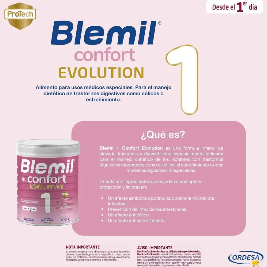 BLEMIL 1 Confort Evolution PACK AHORRO 6x800g