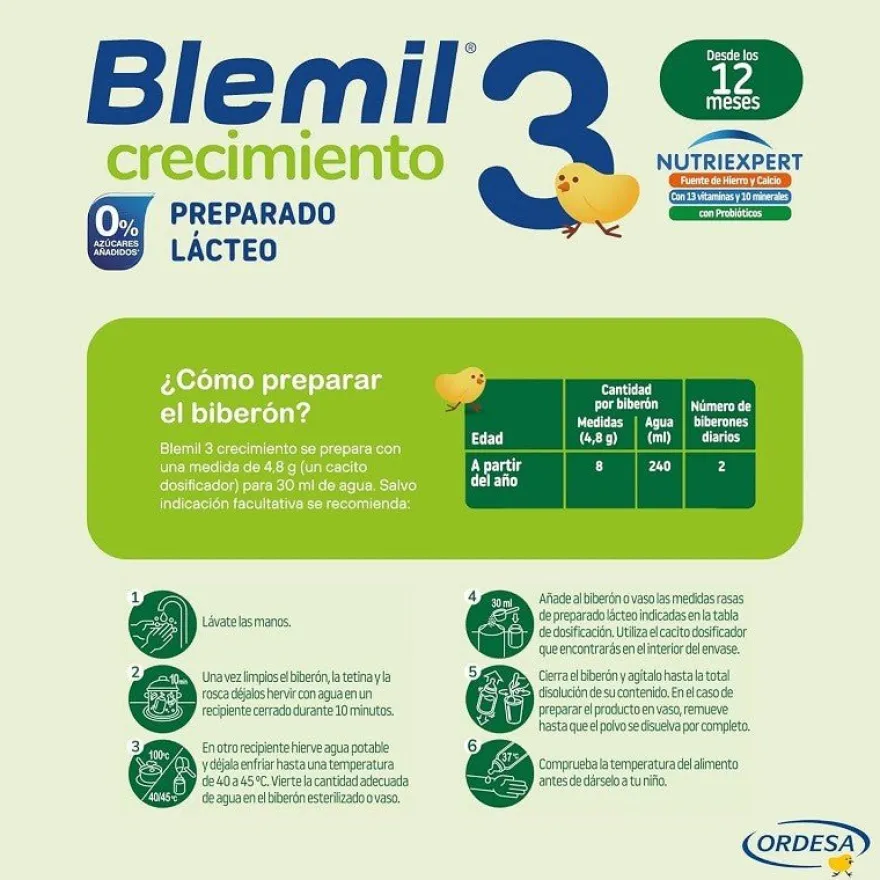 BLEMIL Forte 3 Preparado Lácteo de Crecimiento (+12 meses) 800g