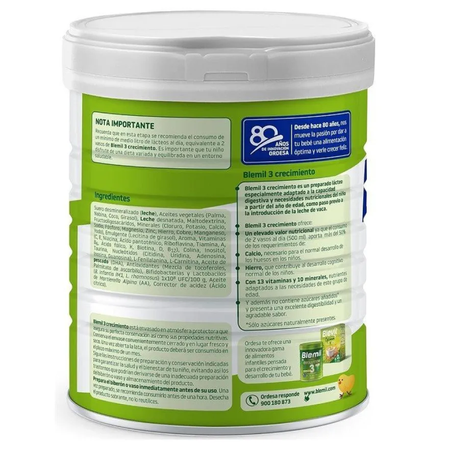 BLEMIL Forte 3 Preparado Lácteo de Crecimiento (+12 meses) 800g