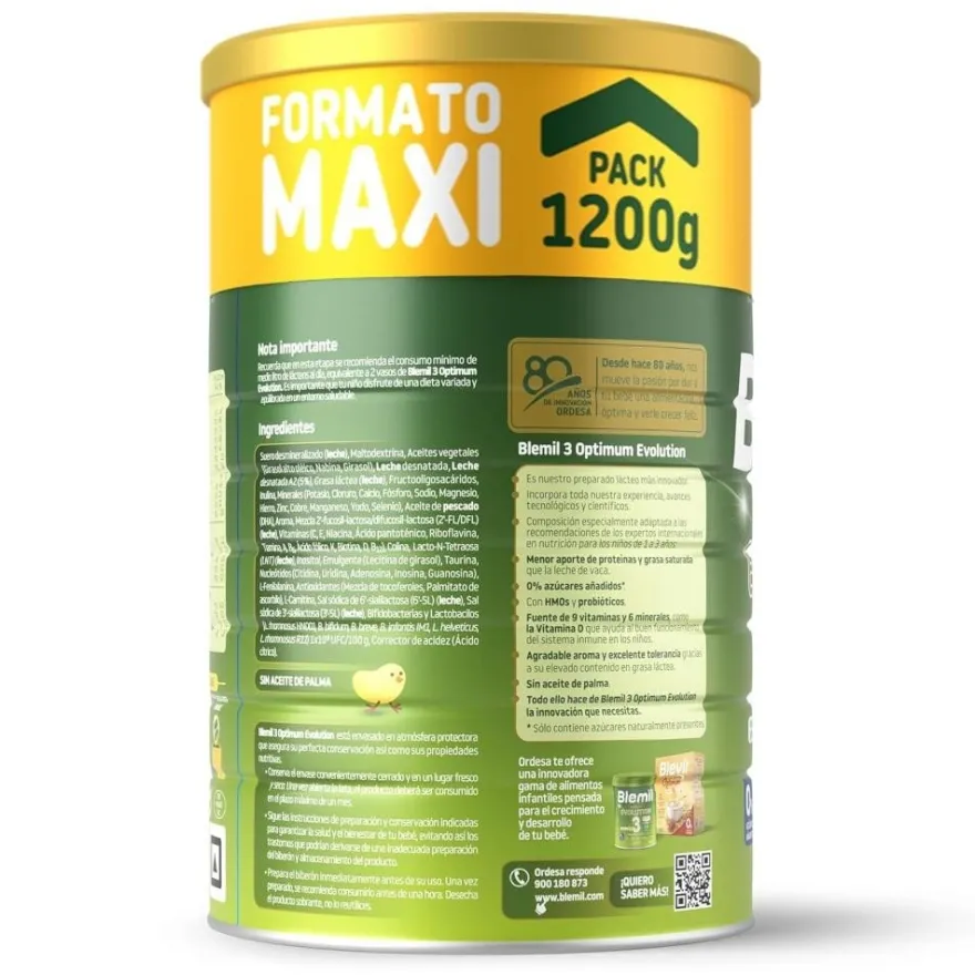 BLEMIL 3 Optimum Evolution Leche de Crecimiento Triplo 3x1200 gr