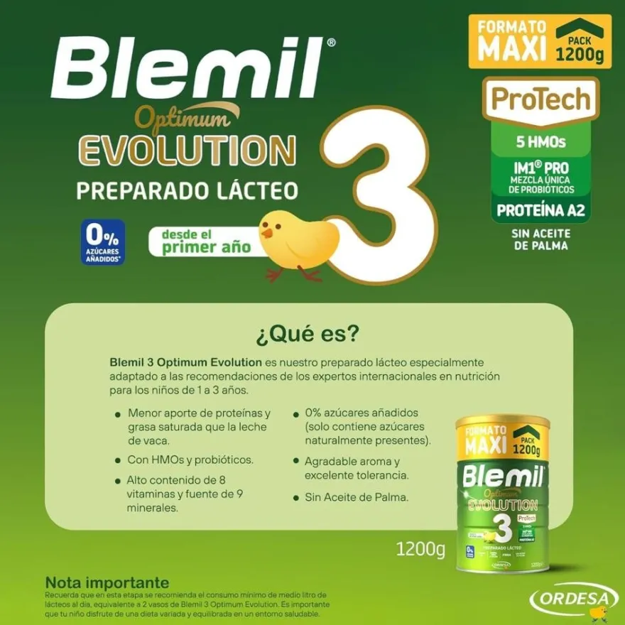 BLEMIL 3 Optimum Evolution Leche de Crecimiento Triplo 3x1200 gr