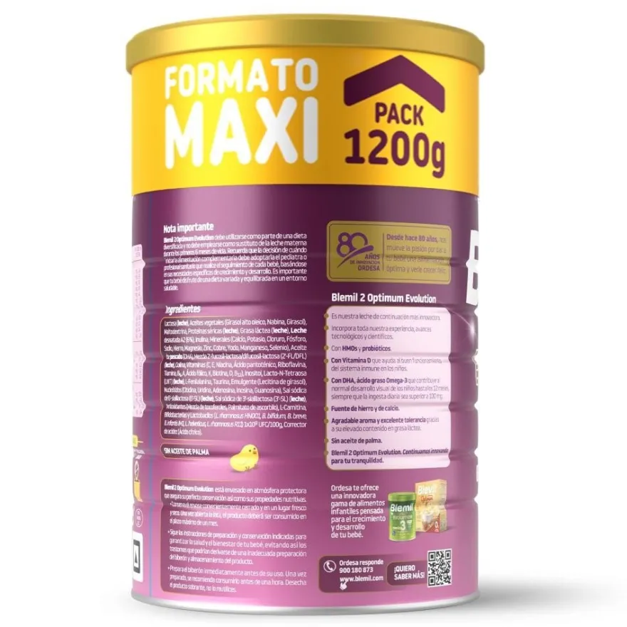 BLEMIL 2 Optimum Evolution Leche de Continuación Maxi 1200g