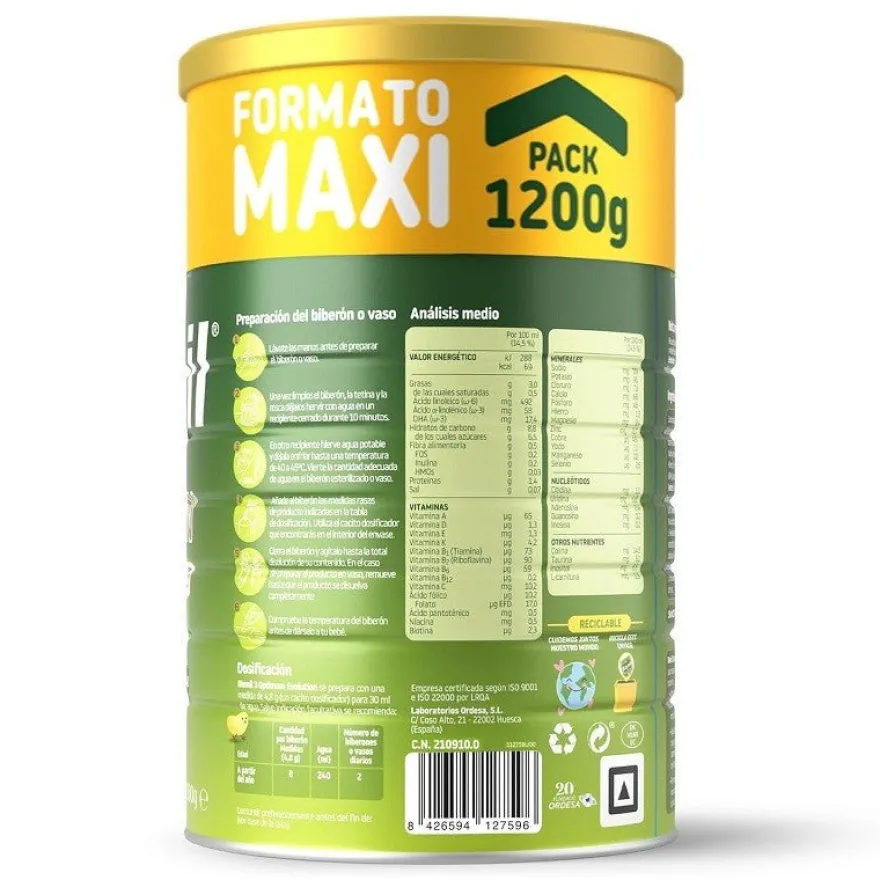 BLEMIL 3 Optimum Evolution Leche de Crecimiento 1200 gr