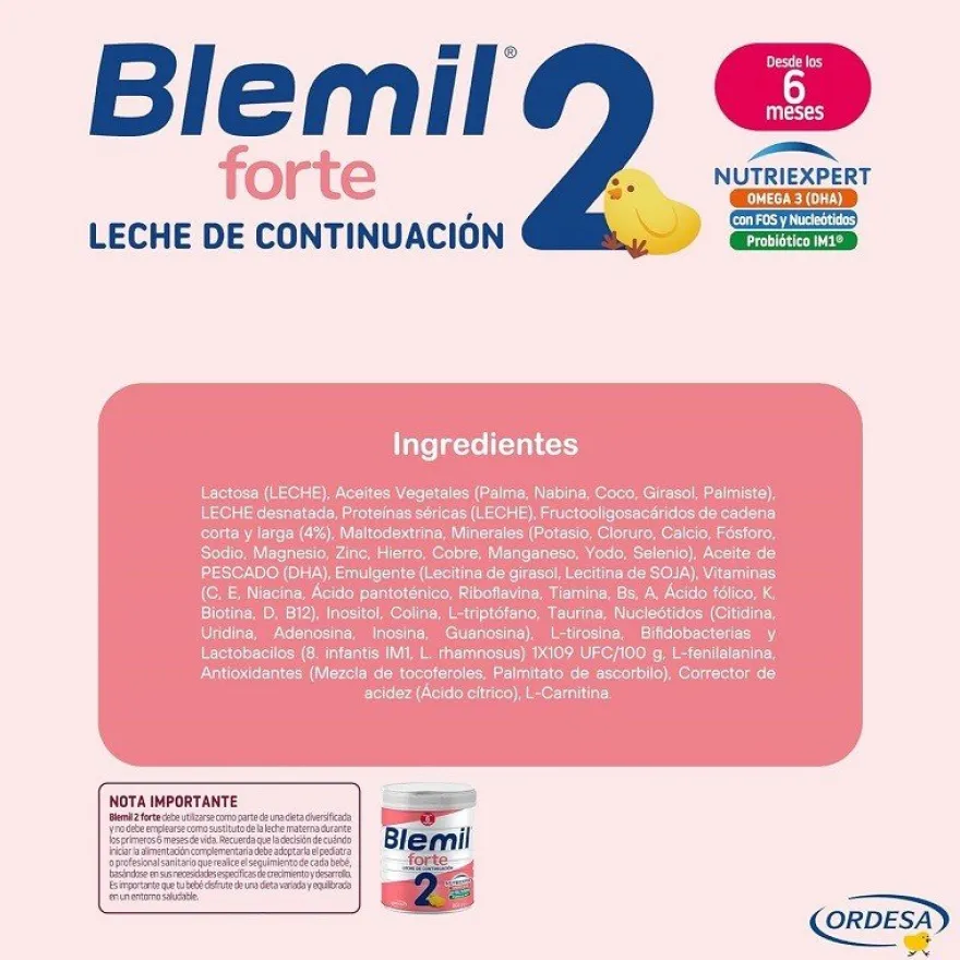 BLEMIL Plus 2 Forte Leche de Continuación PACK 3x800gr
