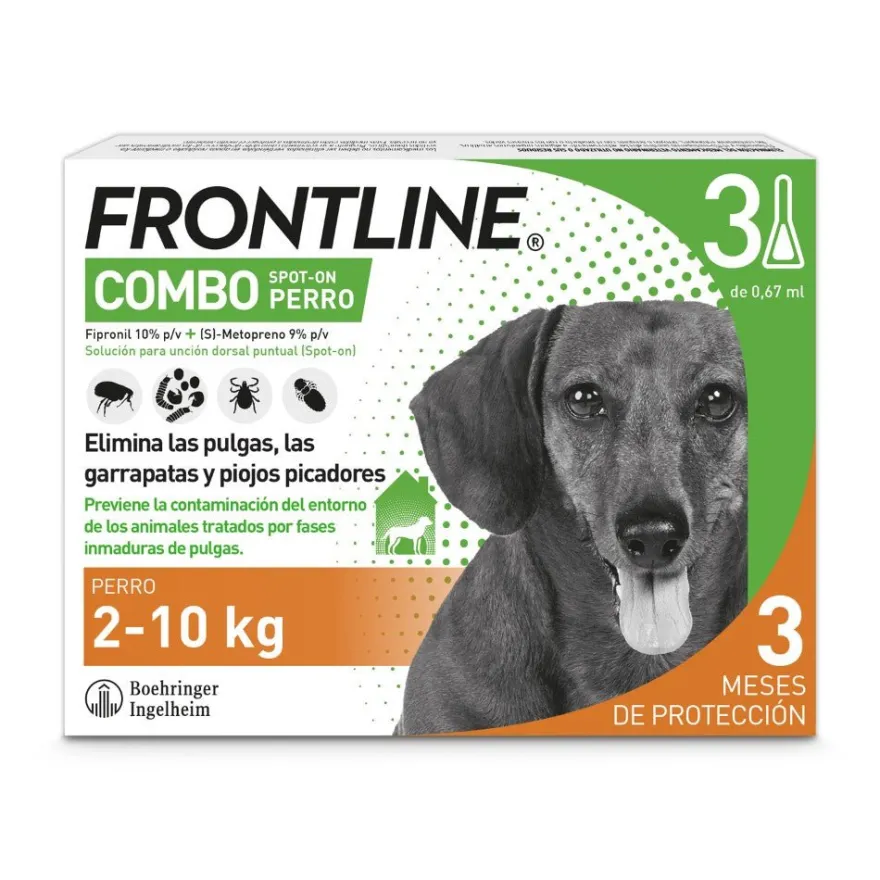Boehringer Frontline Combo Perro 2 - 10 Kg 3 Pipetas