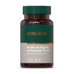 Bonusan Aceite de Hígado de Pescado Forte Suplemento Omega 120 Perlas