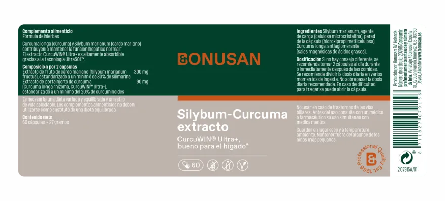 Bonusan Cúrcuma Longa Extracto 60 Cápsulas