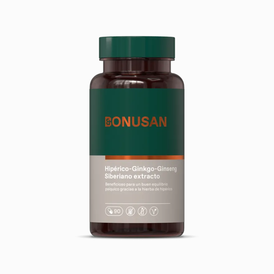 Bonusan Hipérico-Ginkgo-Ginseng 90 Cápsulas