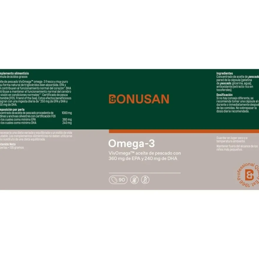 Bonusan Omega-3 90 Cápsulas