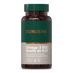Bonusan Omega 3 MSC Aceite de Krill Suplemento 120 Perlas
