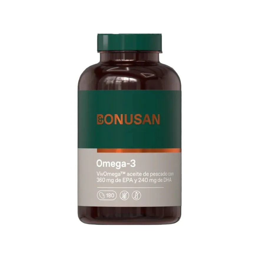 Bonusan Omega-3 Suplemento Ácidos Grasos 180 Perlas