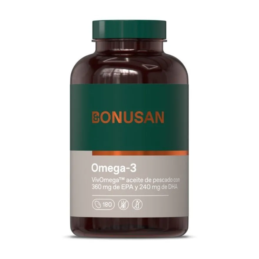Bonusan Omega-3 Suplemento Ácidos Grasos 180 Perlas