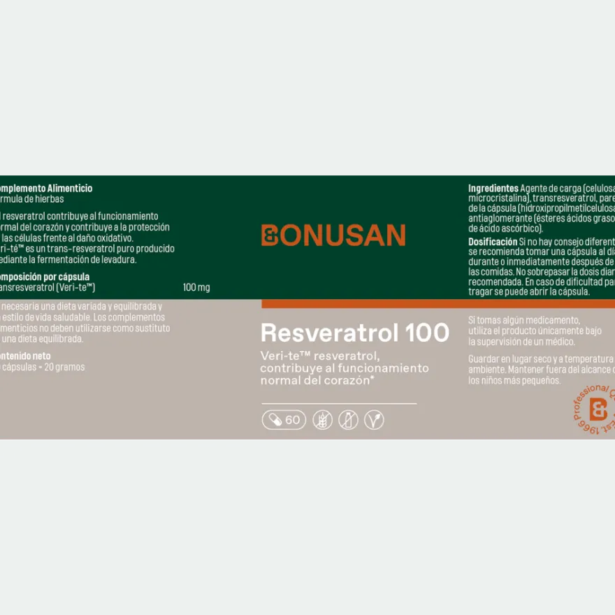 Bonusan Resveratrol 100 Mg 60 Cápsulas