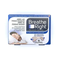 Breathe Right Tiras Nasales Clásicas Grandes. (10 unid)