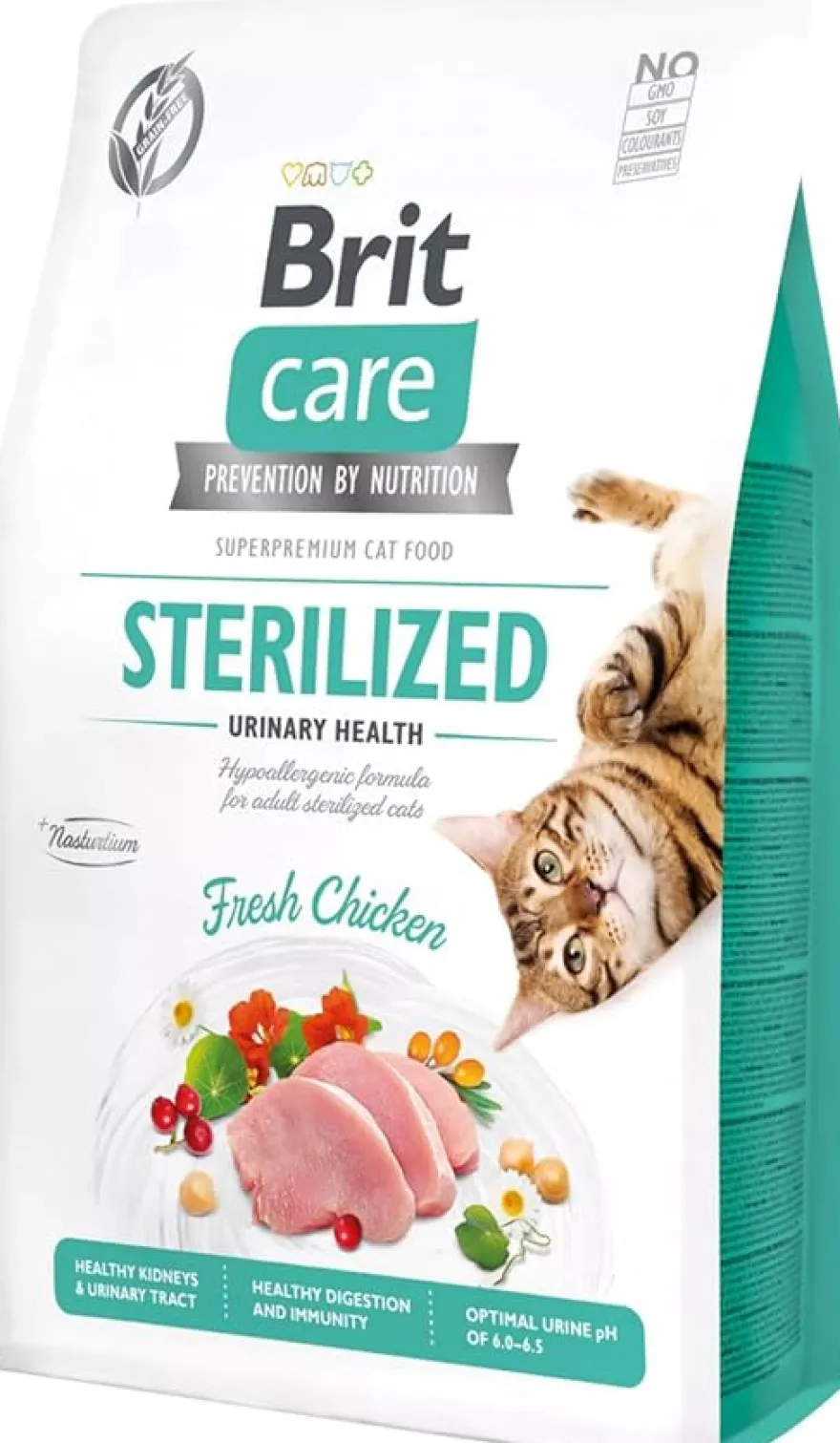 Brit Care Cat Sterilized Urinary Health Alimento Seco 2Kg