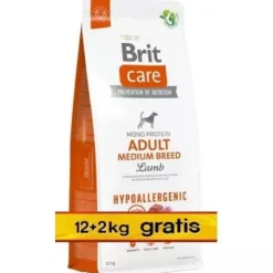 Brit Care Dog Adult Hypoalergenic Cordero Sólido 12+2Kg