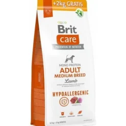 Brit Care Dog Adult Hypoalergenic Cordero Sólido 12+2Kg