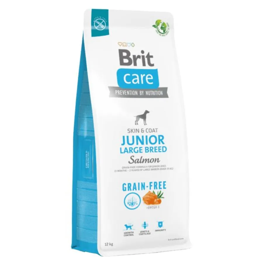 Brit Care Dog Grain Free Junior Large Salmón Pienso 12kg
