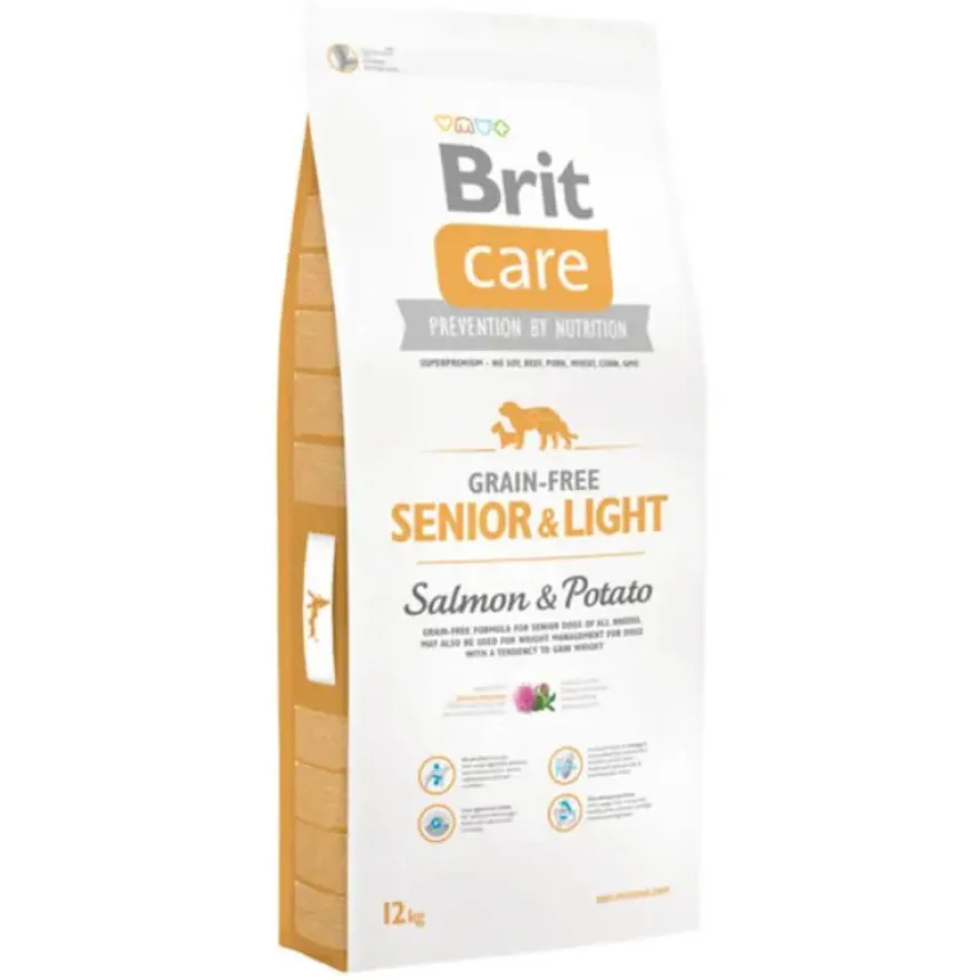 Brit Care Grain Free Senior Light Salmón Comida Seca 12Kg