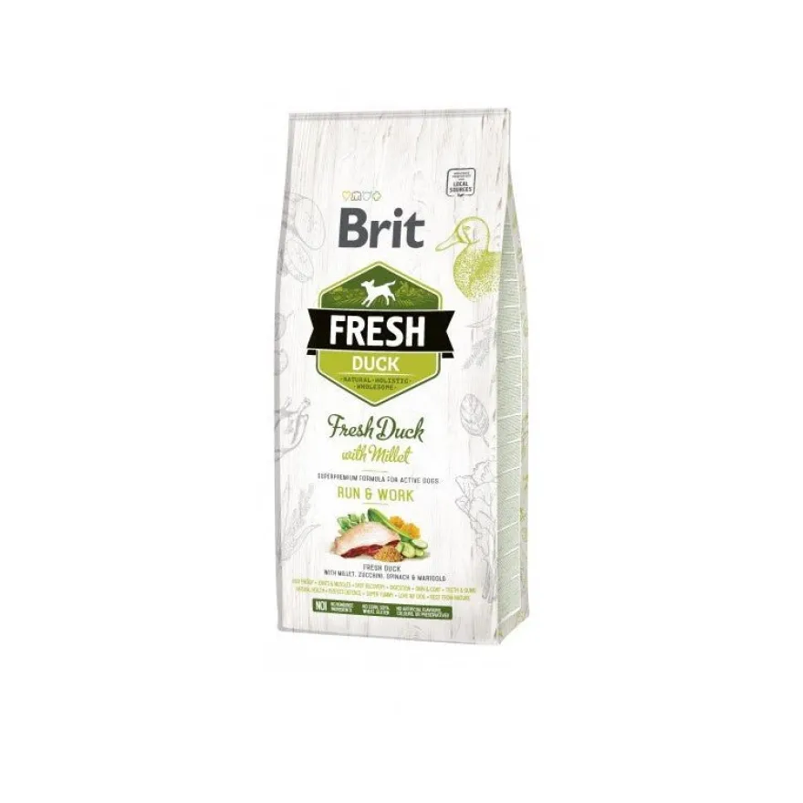 Brit Fresh Active Run Pato Alimento Seco para Perros 2,5Kg