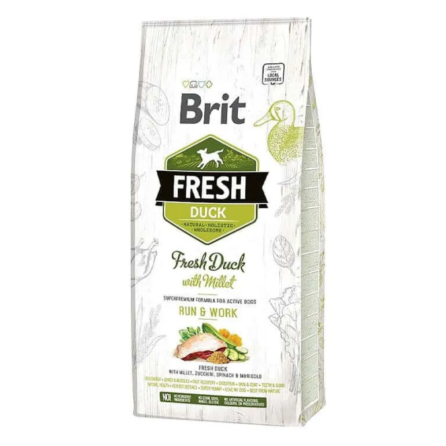 Brit Fresh Active Run Pato Alimento Seco para Perros 2,5Kg