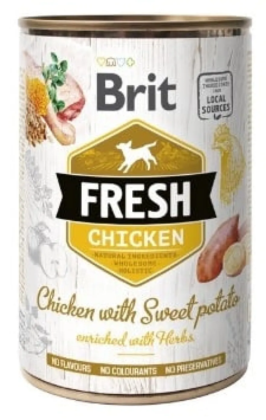 Brit Fresh Pollo con Patata Comida Húmeda 6 latas de 400g