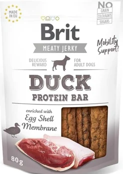 Brit Jerky Snack Bar Pato Sólido 80g