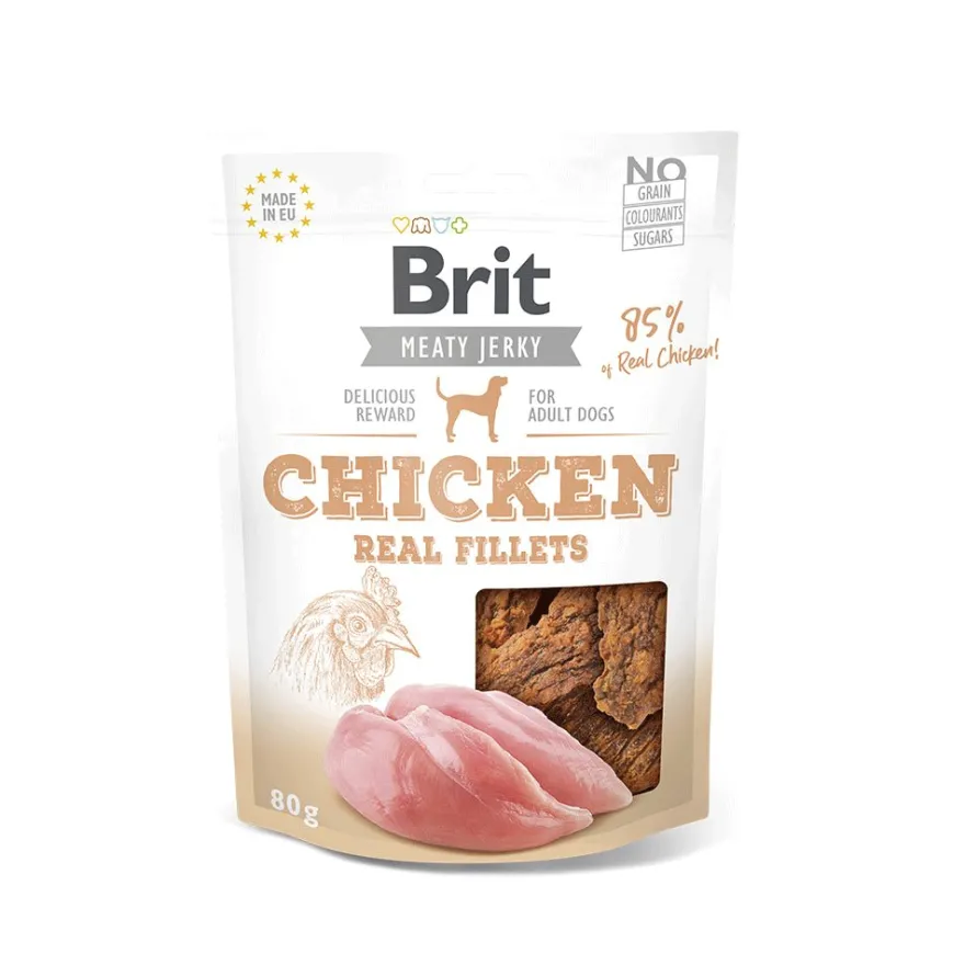 Brit Jerky Snack Filetes de Pollo Ciasteczka 80g